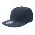 Navy - Front - Atlantis Flat Visor 5 Panel Cap (Pack of 2)