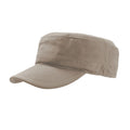 Khaki - Front - Atlantis Tank Brushed Cotton Military Cap (Pack of 2)