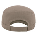 Khaki - Back - Atlantis Tank Brushed Cotton Military Cap (Pack of 2)