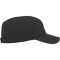 Black - Side - Atlantis Tank Brushed Cotton Military Cap (Pack of 2)