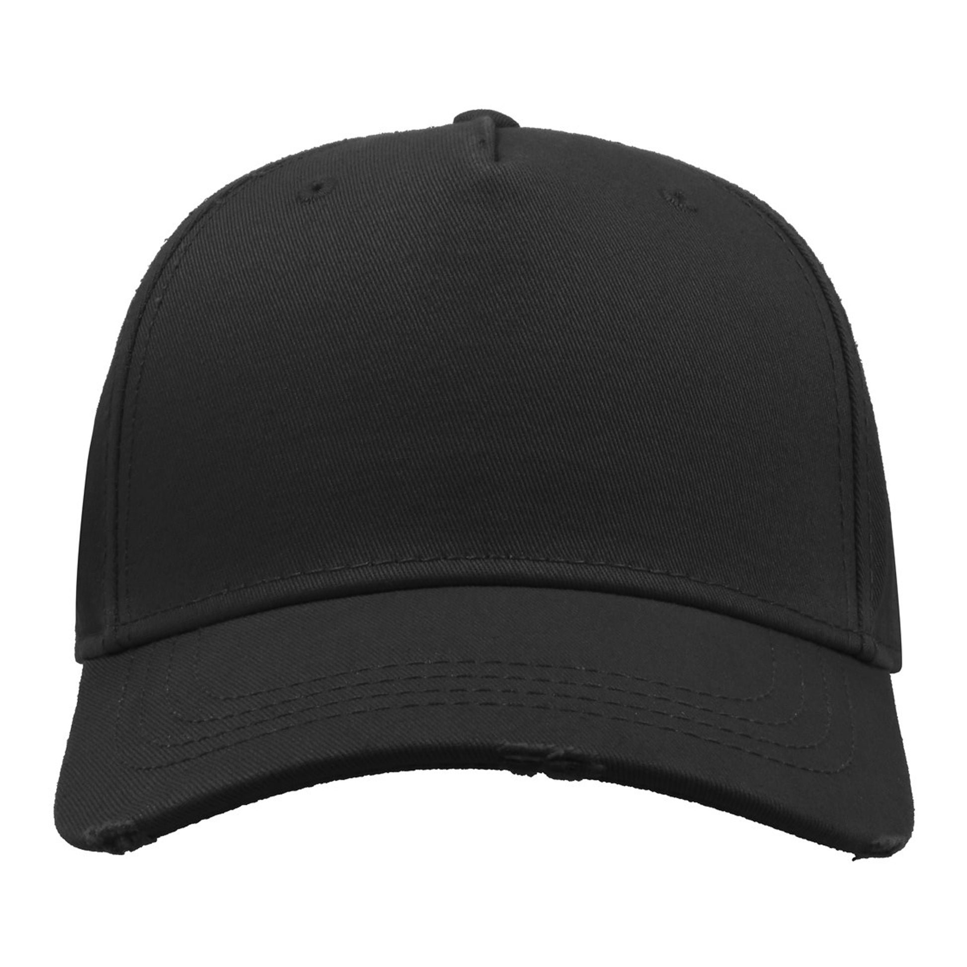 Black - Back - Atlantis Cargo Weathered Visor 5 Panel Cap (Pack of 2)