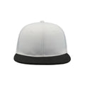 White-Black - Side - Atlantis Snap Back Flat Visor 6 Panel Cap (Pack of 2)