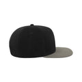 Black-Grey - Lifestyle - Atlantis Snap Back Flat Visor 6 Panel Cap (Pack of 2)