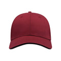Burgundy - Back - Atlantis Sport Sandwich 6 Panel Baseball Cap (Pack of 2)
