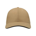 Khaki - Back - Atlantis Sport Sandwich 6 Panel Baseball Cap (Pack of 2)