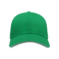 Green - Back - Atlantis Sport Sandwich 6 Panel Baseball Cap (Pack of 2)