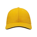 Yellow - Back - Atlantis Sport Sandwich 6 Panel Baseball Cap (Pack of 2)