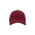 Burgundy - Front - Atlantis Action 6 Panel Chino Baseball Cap (Pack of 2)