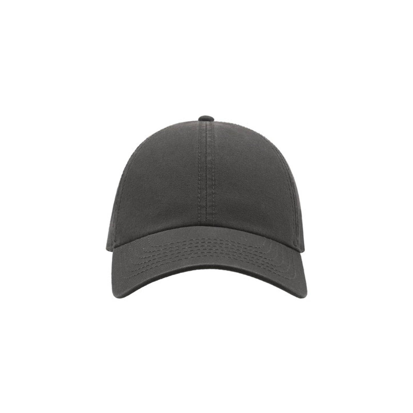 Dark Grey - Front - Atlantis Action 6 Panel Chino Baseball Cap (Pack of 2)