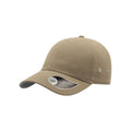 Khaki - Side - Atlantis Action 6 Panel Chino Baseball Cap (Pack of 2)