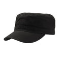 Black - Front - Atlantis Chino Cotton Uniform Military Cap (Pack Of 2)