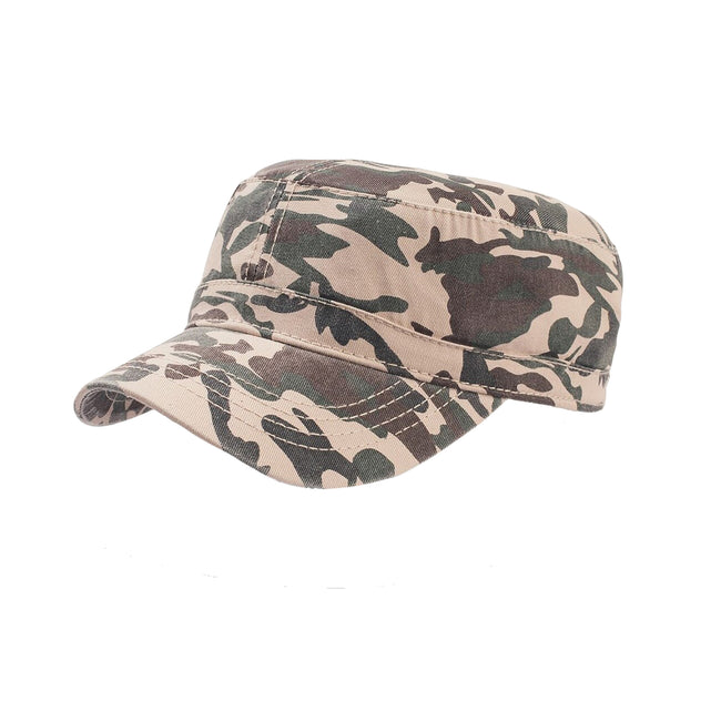 Camo Khaki - Back - Atlantis Chino Cotton Uniform Military Cap (Pack Of 2)