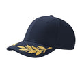 Navy - Front - Atlantis Winner Laurel Embroidered Cap (Pack Of 2)