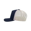 Navy - Side - Atlantis Record Mid Visor 5 Panel Trucker Cap (Pack of 2)