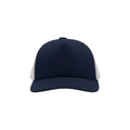 Navy - Pack Shot - Atlantis Record Mid Visor 5 Panel Trucker Cap (Pack of 2)