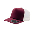 Burgundy - Front - Atlantis Record Mid Visor 5 Panel Trucker Cap (Pack of 2)