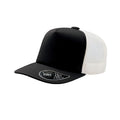 Black - Front - Atlantis Record Mid Visor 5 Panel Trucker Cap (Pack of 2)