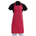 Red-White - Back - BonChef Butcher Full Length Apron (Pack of 2)