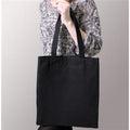 Black - Back - Absolute Apparel Cotton Shopper Bag (Pack of 2)