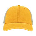 Mustard - Back - Atlantis Unisex Case Pigment Dyed 6 Panel Trucker Cap