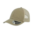 Khaki - Front - Atlantis Unisex Case Pigment Dyed 6 Panel Trucker Cap