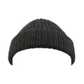 Black Melange - Side - Atlantis Unisex Docker Short Beanie With Turn Up