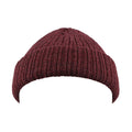 Burgundy Melange - Side - Atlantis Unisex Docker Short Beanie With Turn Up