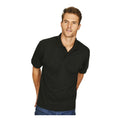 Black - Back - Casual Classic Mens Premium Triple Stitch Polo