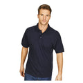 Navy - Back - Casual Classic Mens Premium Triple Stitch Polo