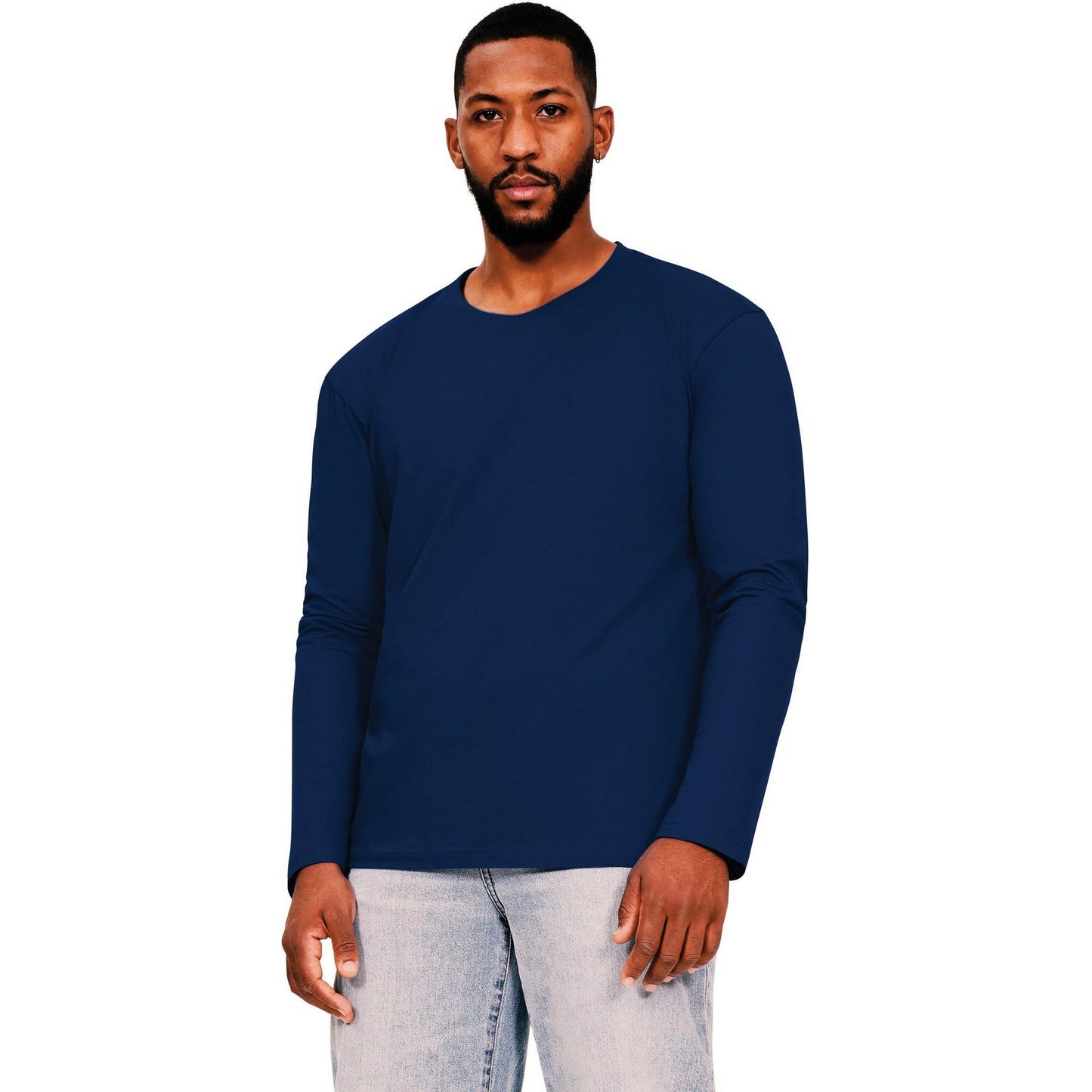 Navy - Front - Casual Classic Mens Performance T-Shirt