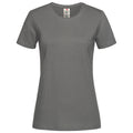 Real Grey - Front - Stedman Womens-Ladies Classic Organic T-Shirt