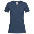 Navy - Front - Stedman Womens-Ladies Classic Organic T-Shirt