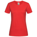 Scarlet Red - Front - Stedman Womens-Ladies Classic Organic T-Shirt