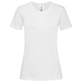 White - Front - Stedman Womens-Ladies Classic Organic T-Shirt