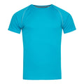 Hawaii Blue - Front - Stedman Mens Active Raglan T-Shirt
