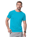Hawaii Blue - Back - Stedman Mens Active Raglan T-Shirt