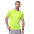 Cyber Yellow - Back - Stedman Mens Active Raglan T-Shirt