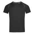 Black Opal - Front - Stedman Mens Active Raglan T-Shirt