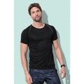 Black Opal - Back - Stedman Mens Active Raglan T-Shirt