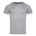 Silver Grey - Front - Stedman Mens Active Raglan T-Shirt