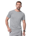 Silver Grey - Back - Stedman Mens Active Raglan T-Shirt