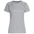 Silver Grey - Front - Stedman Womens Active Raglan T-Shirt