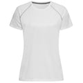 White - Front - Stedman Womens Active Raglan T-Shirt
