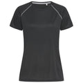 Black Opal - Front - Stedman Womens Active Raglan T-Shirt