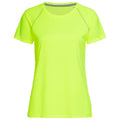 Cyber Yellow - Front - Stedman Womens Active Raglan T-Shirt