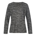 Dark Grey Melange - Front - Stedman Womens-Ladies Stars Crew Neck Knitted Sweater