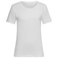 White - Front - Stedman Womens-Ladies Stars T-Shirt