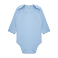 Light Blue - Front - Casual Classics Baby Long-Sleeved Bodysuit