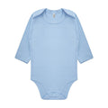 Light Blue - Front - Casual Classics Baby Long-Sleeved Bodysuit