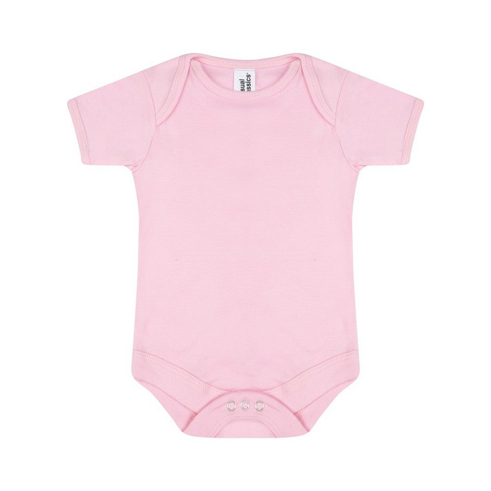 Light Pink - Front - Casual Classics Baby Bodysuit